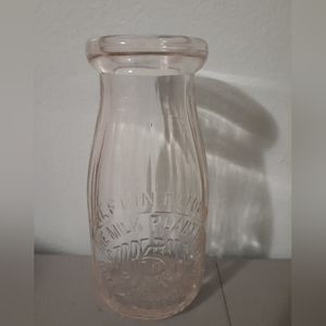Vintage " The Milk Plant Inc " half pint milk bottle from Brattleboro Vt